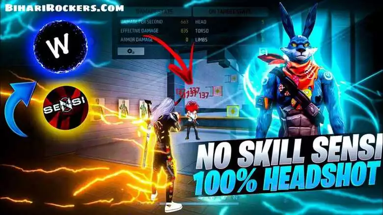 White FF No Skill Sensi Download Apk Free Sensitivity File v1.0