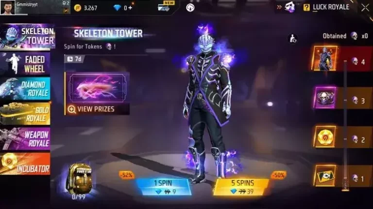 Free Fire Skeleton Tower Event