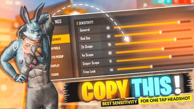Best Sensitivity For Free Fire One Tap Headshot Settings compatible with 1GB 2GB 3GB 4GB 6GB 8GB RAM mobile phone devices