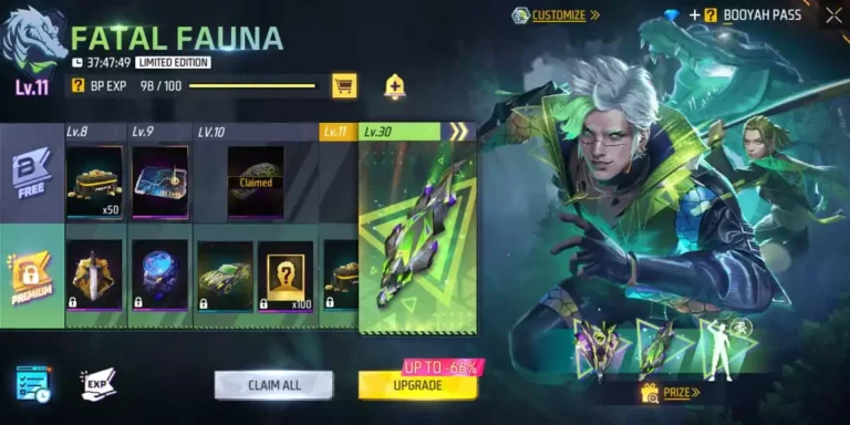 How To Get Fatal Fauna Booyah Pass Season 2 In Free Fire Max