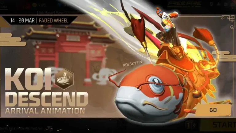 How To Get New Koi Descend Arrival Animation In Free Fire Max 2023