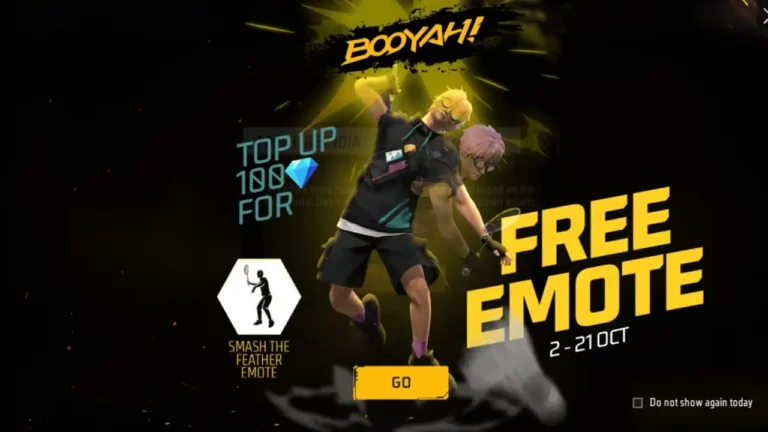 Get Free Smash The Feather Emote in Free Fire Max 2023